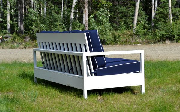 DIY Outdoor Furniture Ana White
 Simple White Outdoor Sofa