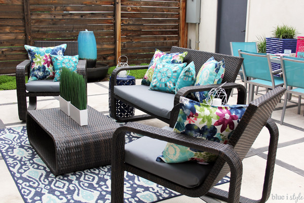 DIY Outdoor Furniture Covers
 diy with style The No Sew Way to Reupholster Outdoor