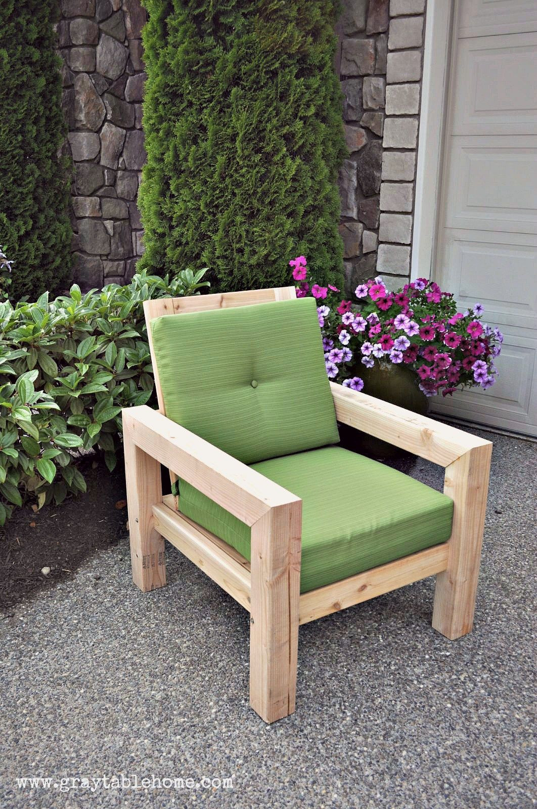 DIY Outdoor Furniture Plans
 DIY Modern Rustic Outdoor Chair plans using outdoor