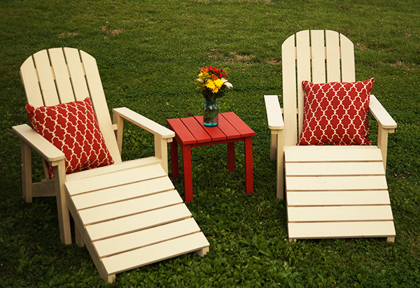 DIY Outdoor Furniture Plans
 DIY $45 Five Piece Outdoor Adirondack Furniture Set