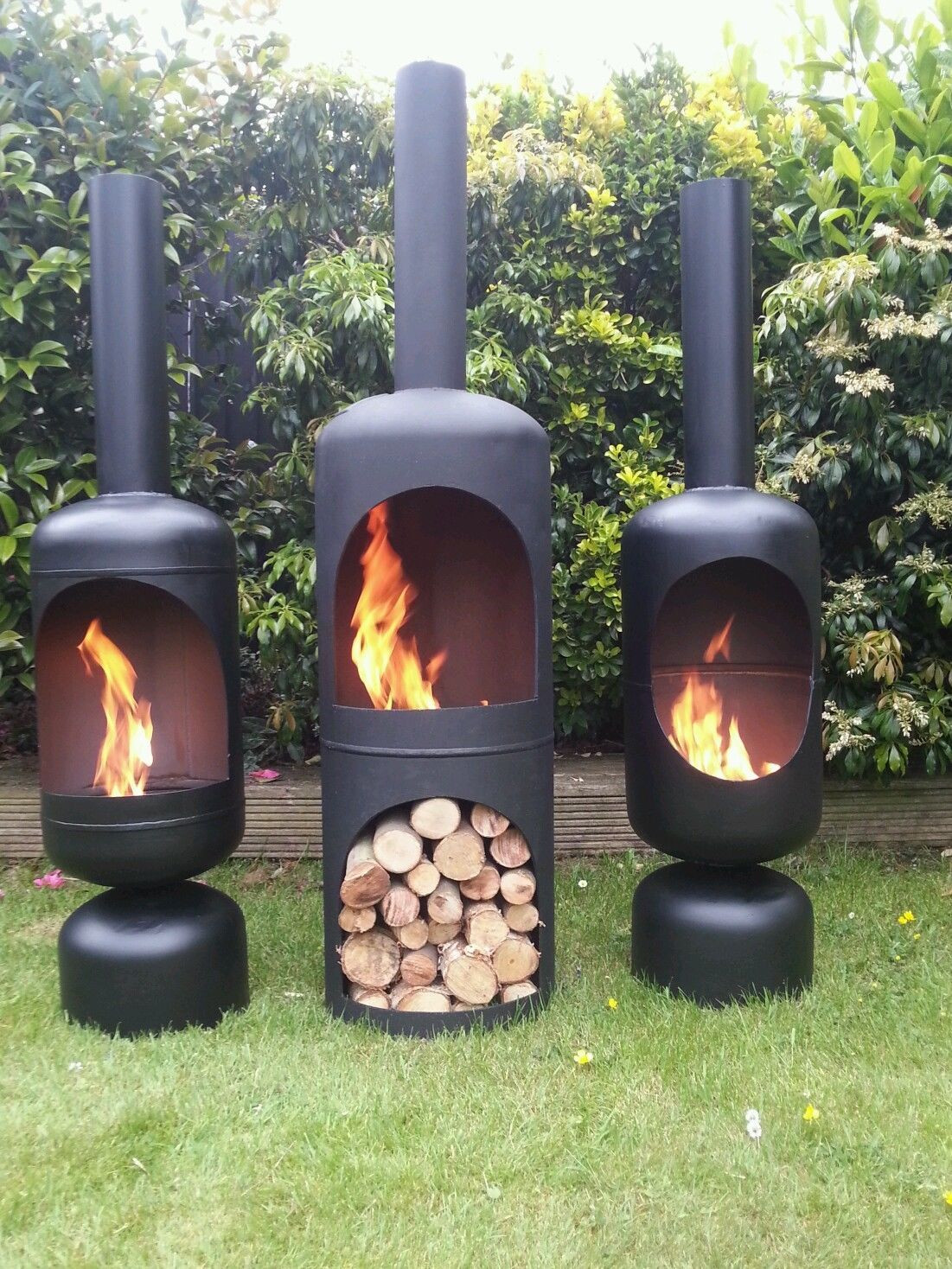 DIY Outdoor Heater
 Gas Bottle Wood burner Log Burner Chiminea patio heater
