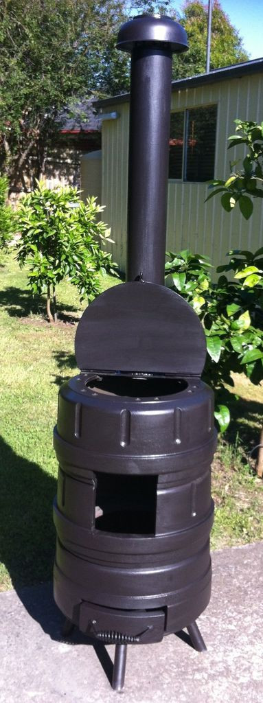 DIY Outdoor Heater
 Pot Belly Stove Outdoor Wood Heater