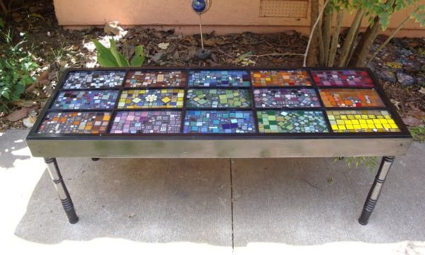 DIY Outdoor Mosaic Table
 DIY mosaic table Would love this as a garden bench