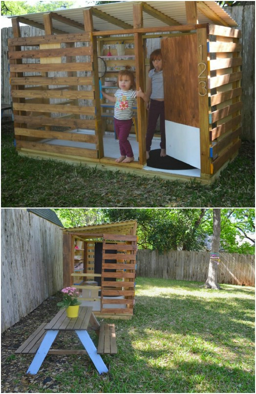 DIY Outdoor Playhouse
 30 Fun DIY Outdoor Play Areas That Will Keep Your Kids