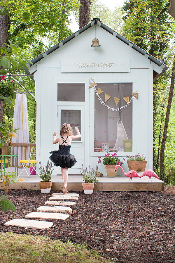 DIY Outdoor Playhouse
 30 Easy DIY Backyard Projects & Ideas 2017