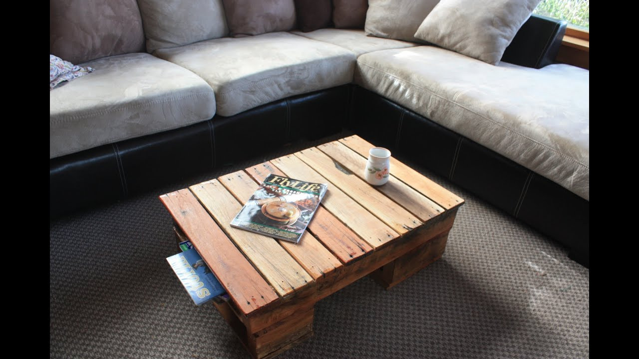 DIY Pallet Coffee Table Plans
 DIY pallet coffee table