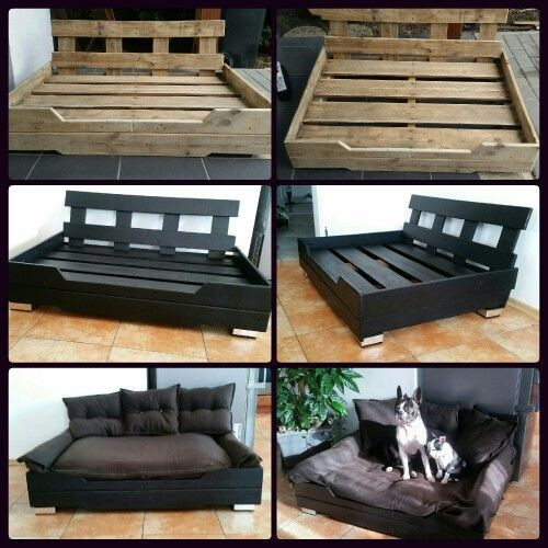 DIY Pallet Dog Bed Plans
 DIY Pallet dog bed modern black style
