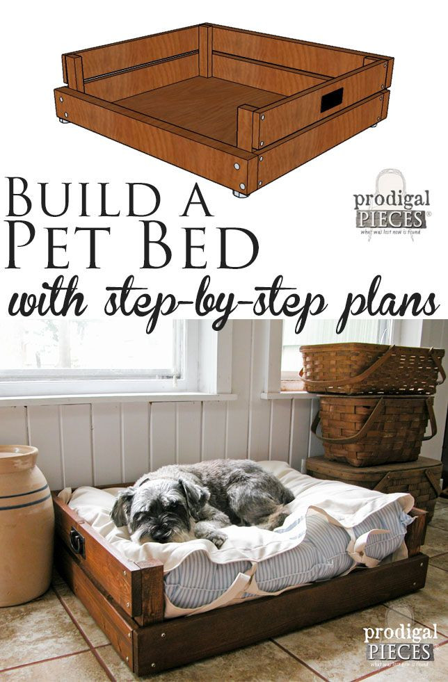 DIY Pallet Dog Bed Plans
 Pet Bed DIY Building Plans & Tutorial Pets