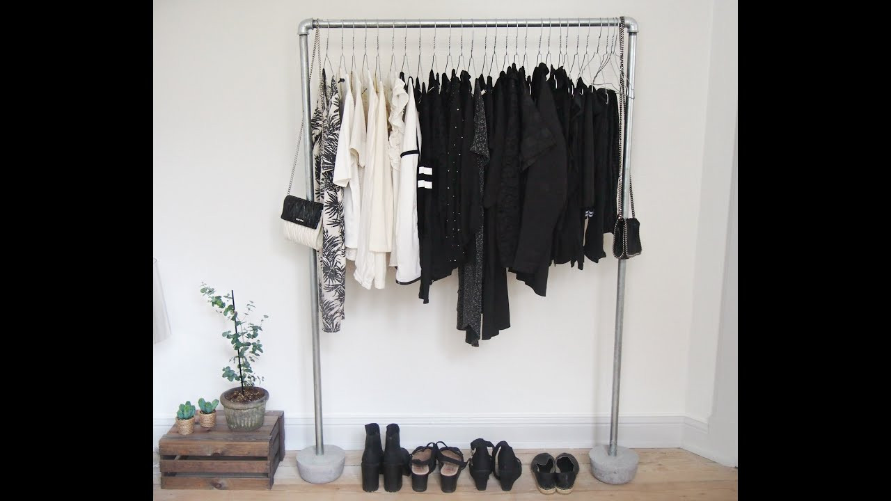 DIY Pants Rack
 DIY How to make a pipe clothing rack with concrete