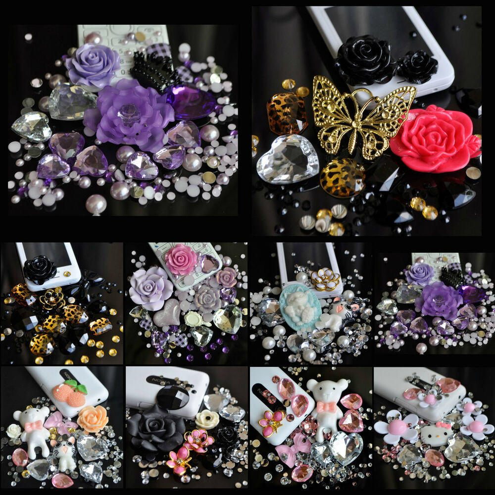 DIY Phone Decorations
 DIY the Rhinestones Cell Phone Case Cover Skin Flower