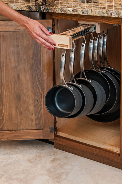 DIY Pot And Pan Organizer
 18 DIY Kitchen Organizing And Storage Projects