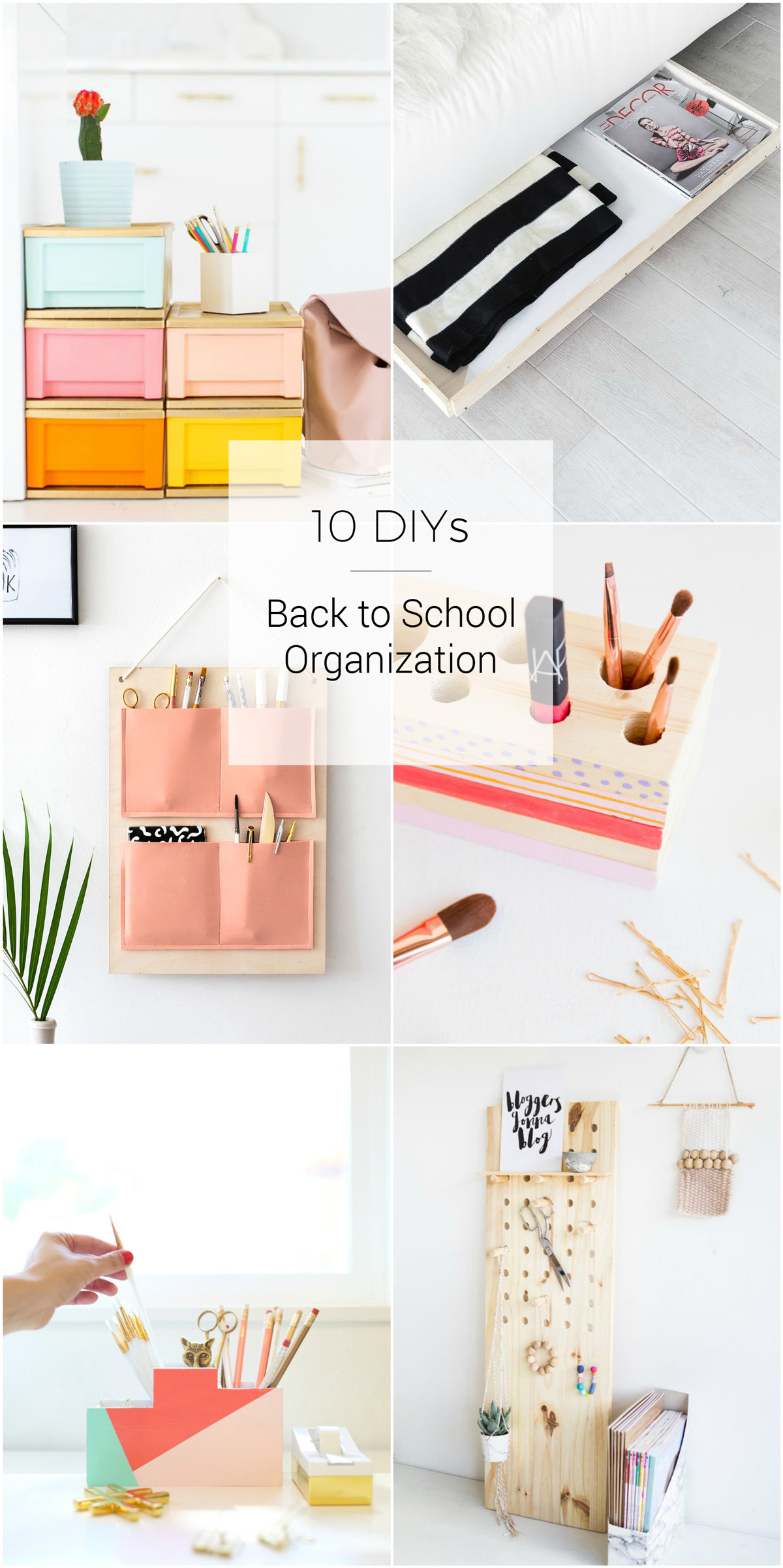 DIY Projects For Organization
 10 DIY Ideas for Back to School Organization