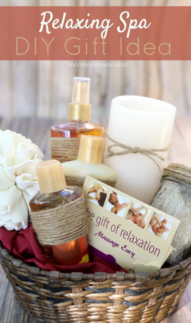 DIY Relaxation Gift Basket
 Relaxing spa DIY t basket a great t for moms