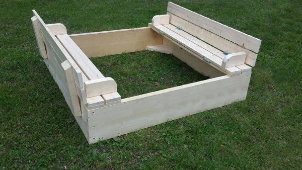 DIY Sandbox With Benches
 DIY Sandbox with Cover MyOutdoorPlans
