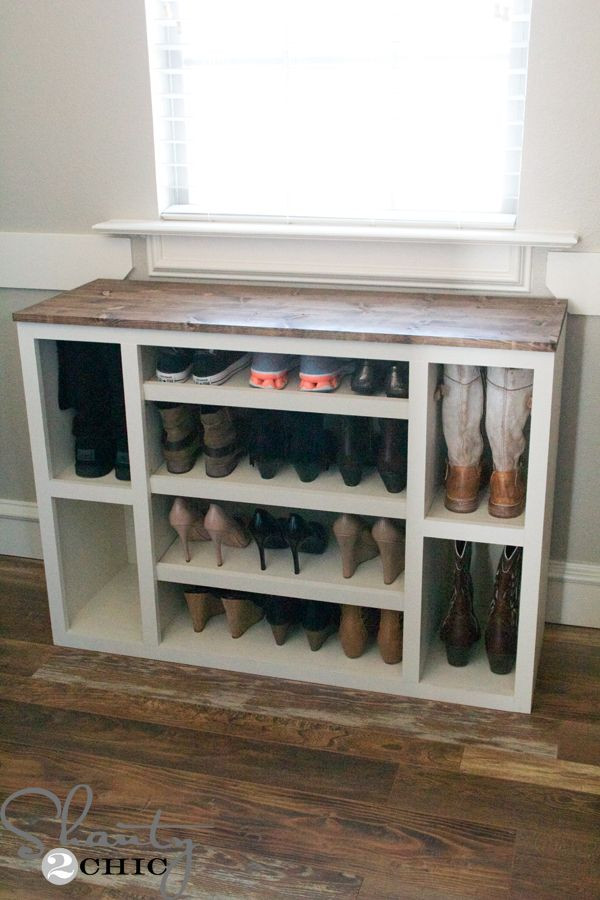 DIY Shoe Rack For Closet
 DIY Shoe Storage Cabinet