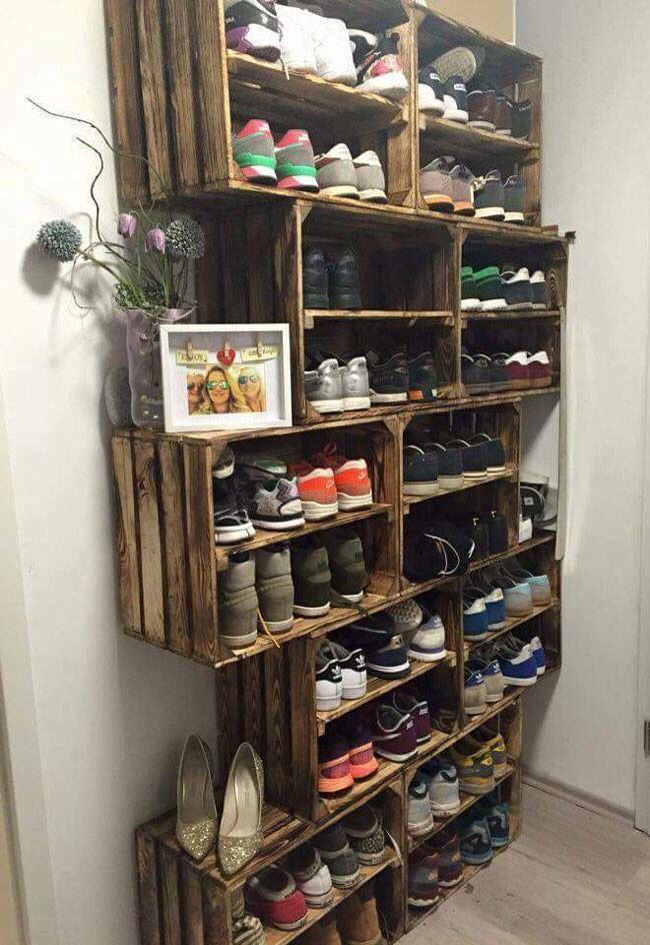 DIY Shoe Rack For Closet
 21 DIY Shoes Rack & Shelves Ideas DIY Tips