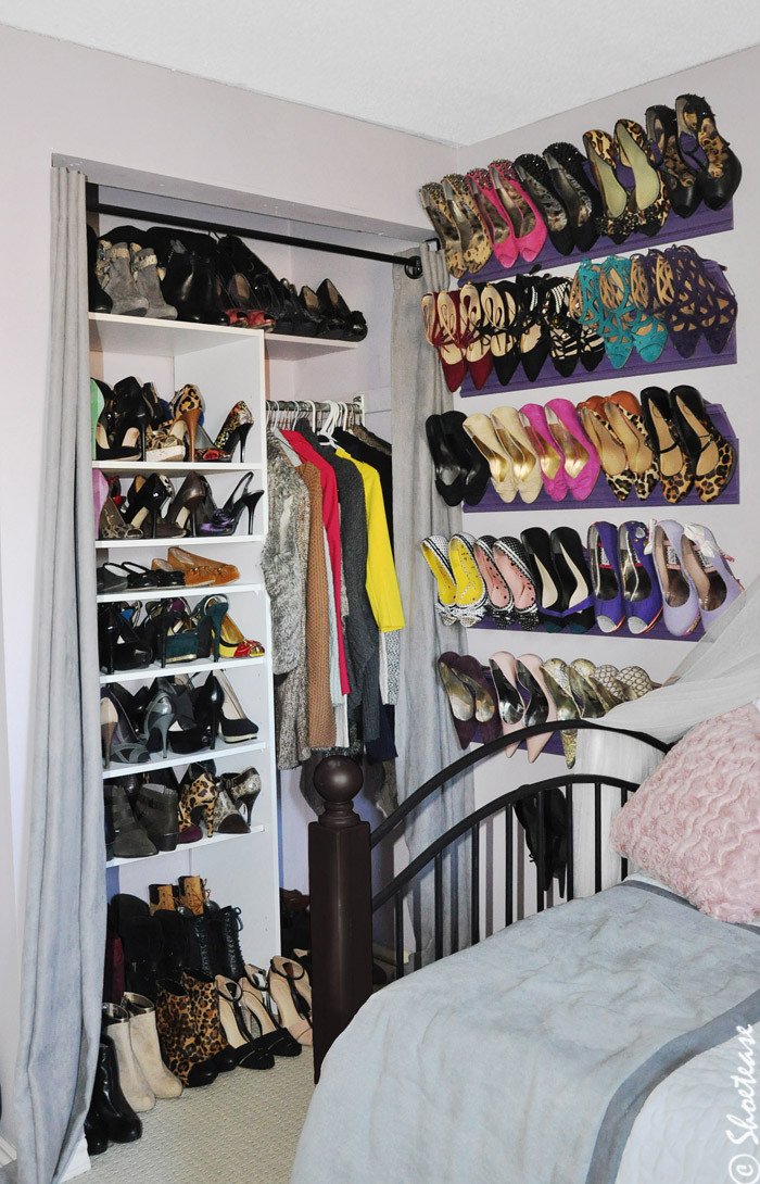 DIY Shoe Rack For Closet
 Toronto Shoe Closet with DIY shoe Storage inspired by