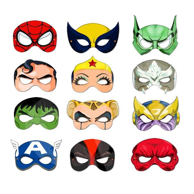 DIY Superhero Mask Template
 Buy DIY Printable Masks Super Heroes And Villains