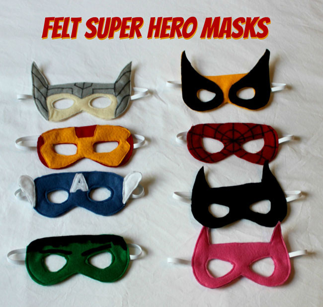 DIY Superhero Mask Template
 Felt Superhero Masks Sometimes Homemade