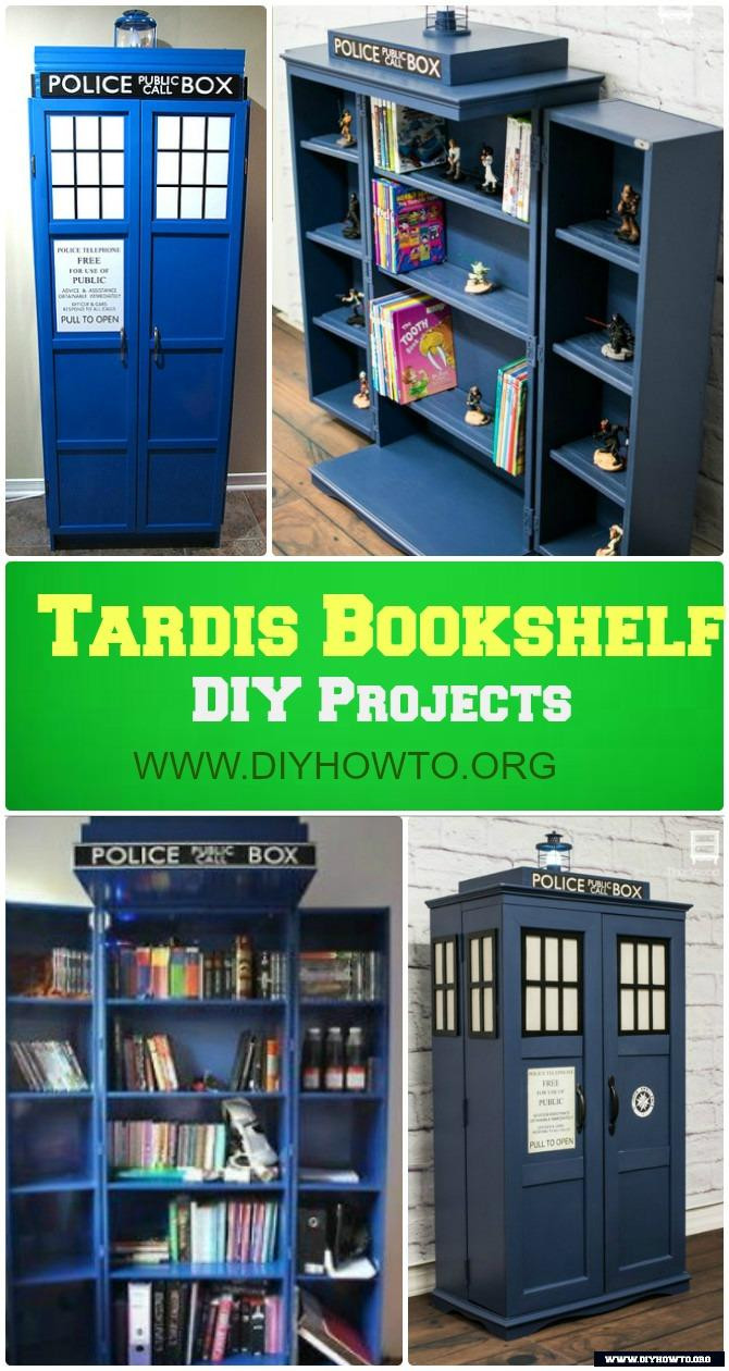 DIY Tardis Plans
 DIY Tardis Bookshelf Projects [Picture Instructions]