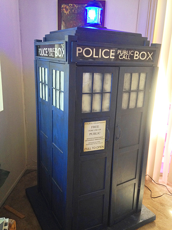 DIY Tardis Plans
 This TARDIS Bookshelf DIY is Actually Bigger on The Inside