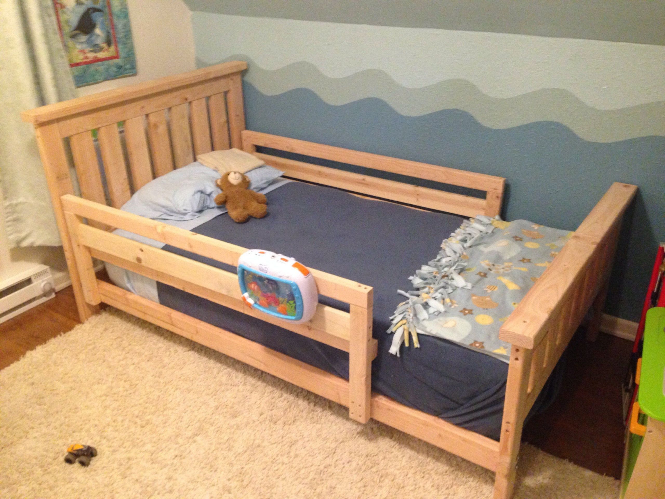 DIY Toddler Bed Plans
 DIY 2x4 bed bebos shared room Pinterest