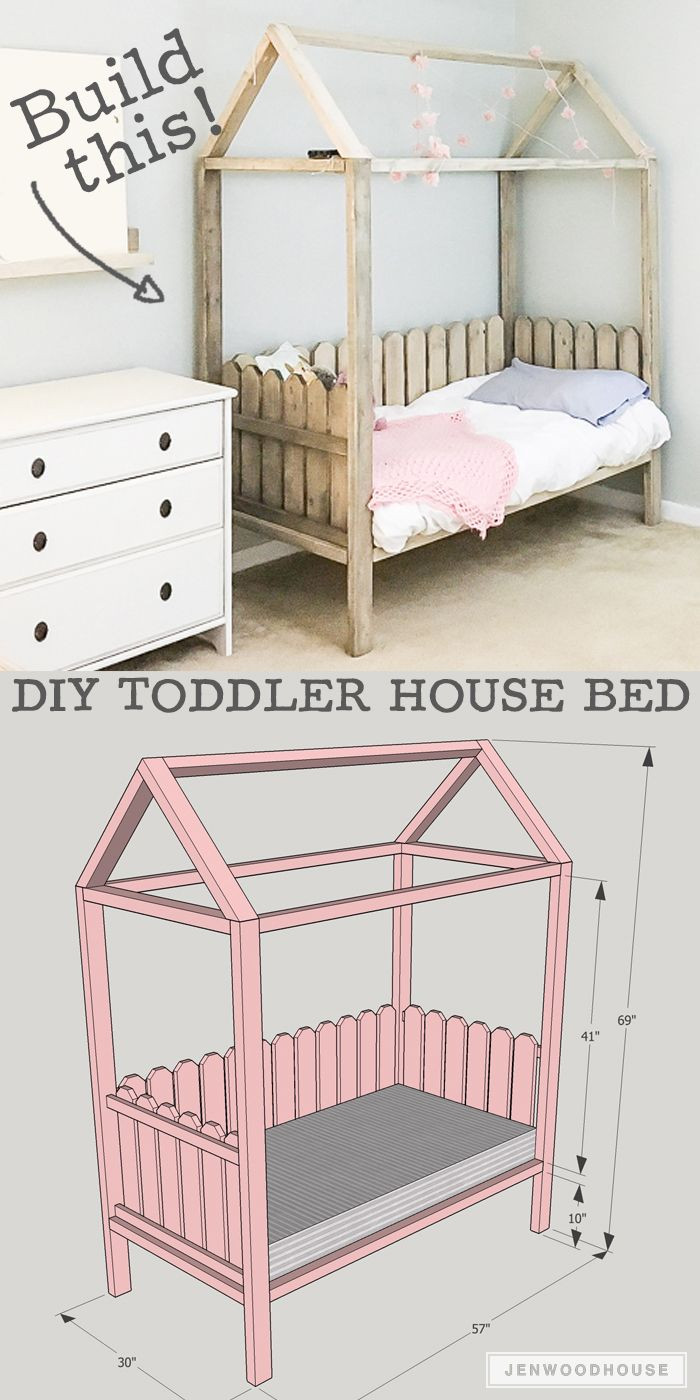 DIY Toddler Bed Plans
 DIY Toddler House Bed