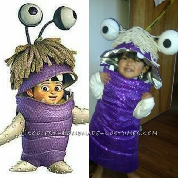 DIY Toddler Monster Costume
 Sweet Little DIY Monsters Inc Boo Costume for a Toddler