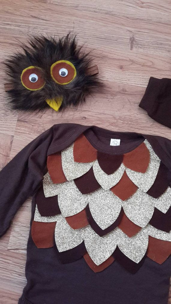 DIY Toddler Owl Costume
 Good feather pattern This is Halloween