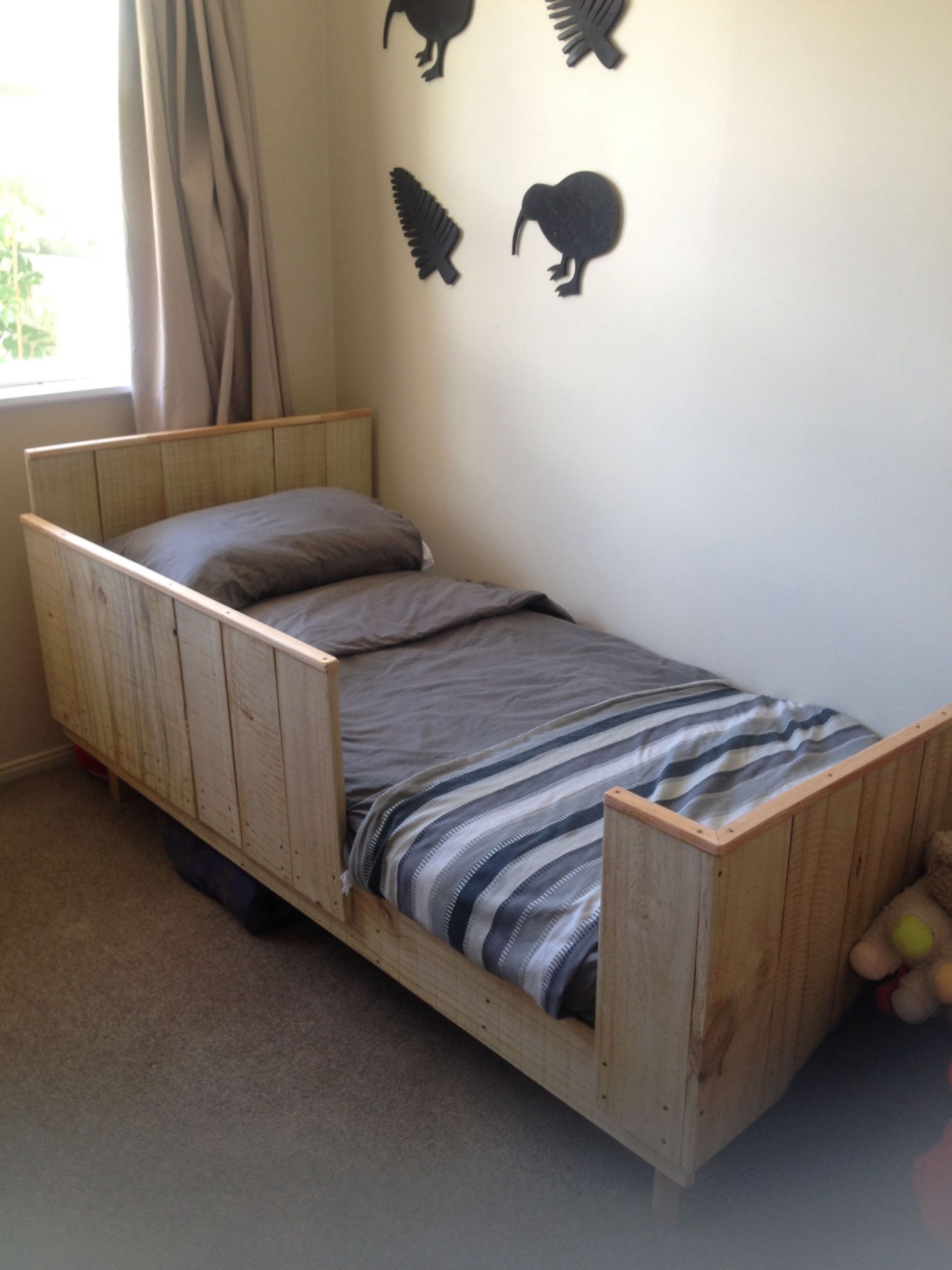 DIY Toddler Platform Bed
 Technically my husband built our toddlers bed out of