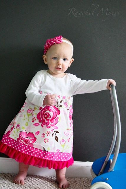 DIY Toddler T Shirt Dress
 DIY esie Dress You could use the same concept for a