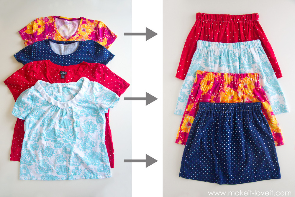 DIY Toddler T Shirt Dress
 DIY Skirts How to Turn Your Old T Shirt Into a Skirt