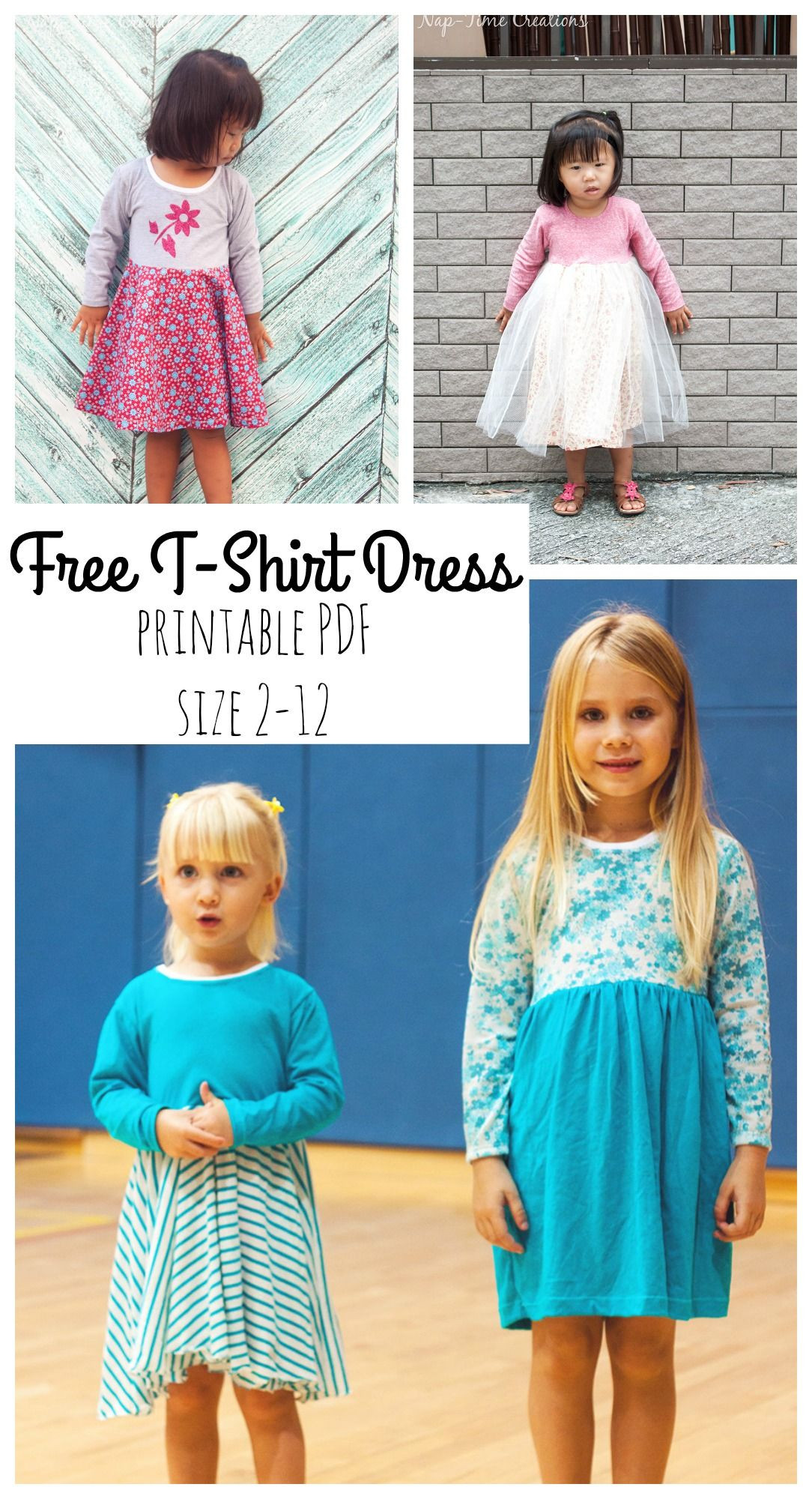 DIY Toddler T Shirt Dress
 T shirt dress free pdf pattern by Nap Time Creations