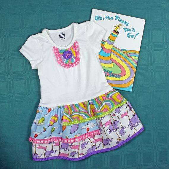 DIY Toddler T Shirt Dress
 Seuss T shirt dress toddlers girls pdf by mackandlilypatterns