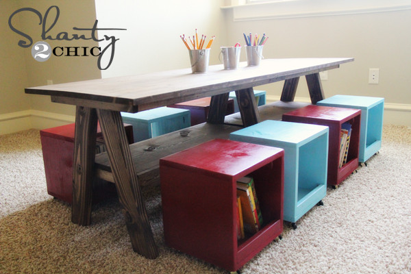 DIY Toddler Table And Chairs
 Playroom Kids Table DIY Shanty 2 Chic