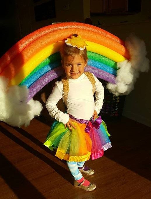 DIY Toddler Unicorn Costume
 DIY RAINBOW COSTUME cute toddler kids baby Halloween