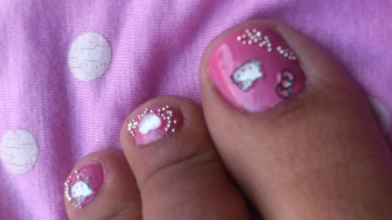 Diy Toe Nail Art
 Hello Kitty Nails Toe Nail Art Designs DIY VIDEO