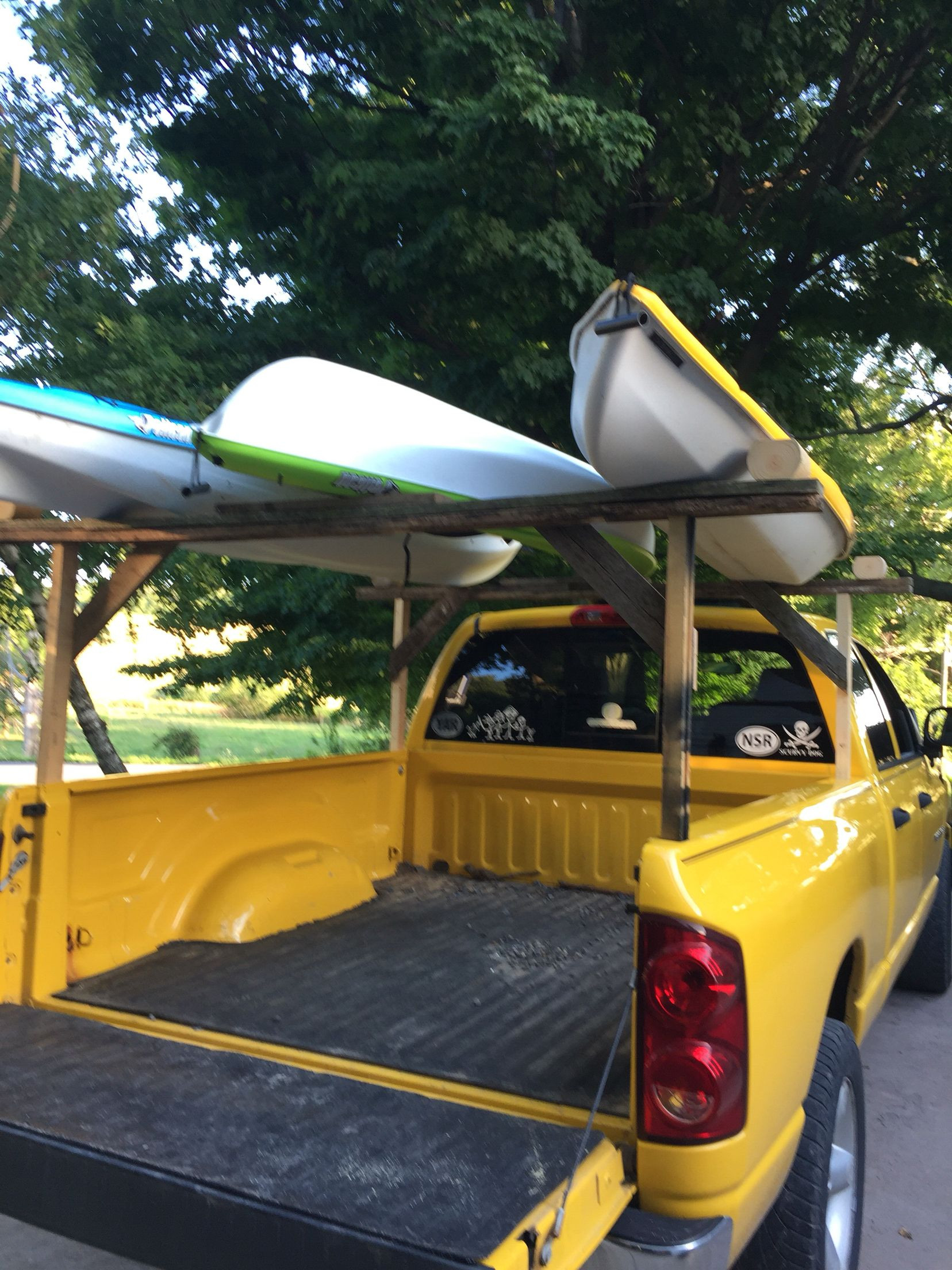 DIY Truck Kayak Rack
 Diy kayak rack on the cheap Spent $1 84 on hardware so