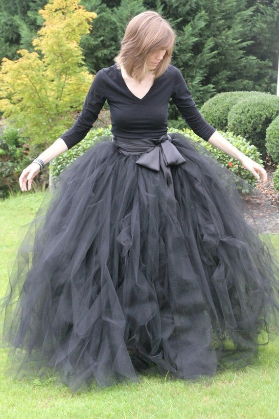 DIY Tutu For Adults
 Black adult tutu long black skirt sewn tutus Wide by