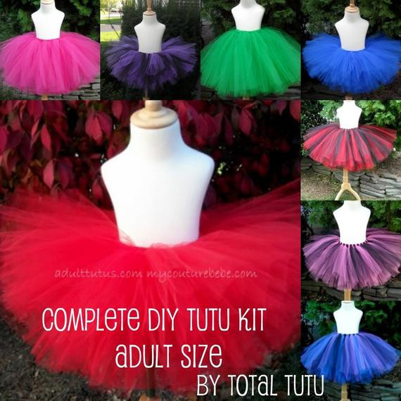 DIY Tutu For Adults
 Items similar to ADULT Make a Tutu Kit No Sew Choose