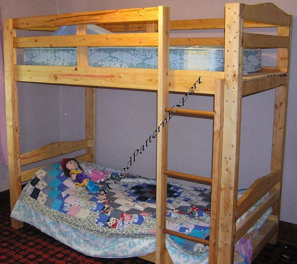 DIY Twin Loft Bed Plans
 BUNK BED Paper Patterns BUILD KING QUEEN FULL TWIN ADULT