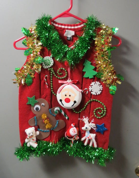 DIY Ugly Sweater For Kids
 Kids Boys Childrens Tacky Ugly Christmas Sweater Vest with