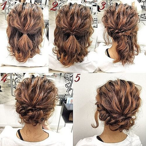 DIY Up Do Hairstyles
 60 Medium Hair Updos that Are as Easy as 1 2 3