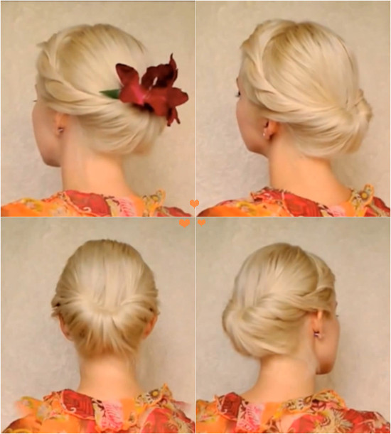 DIY Up Do Hairstyles
 Wonderful DIY Elegant Updo For Medium Long Hair