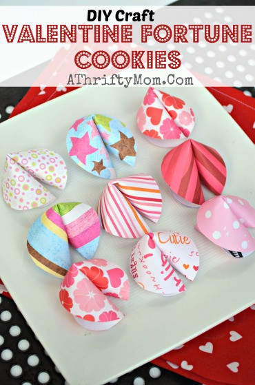 DIY Valentine Gifts For Kids
 Valentines fortune cookies DIY craft A Thrifty Mom