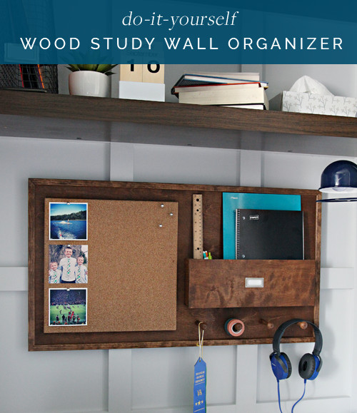 DIY Wall Organizer
 IHeart Organizing DIY Wood Study Wall Organizer
