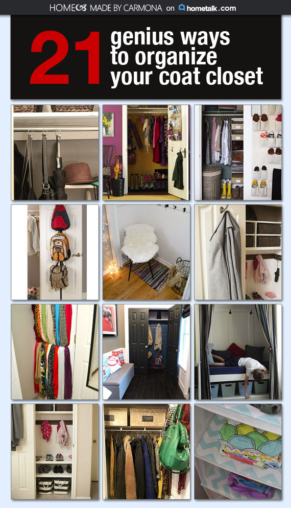 DIY Ways To Organize Your Closet
 Genius Ways To Organize Your Coat Closet