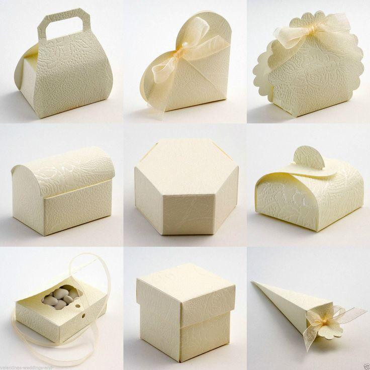 DIY Wedding Favours Boxes
 Best Quality DIY Soft Cream Embossed Rose Wedding Favour