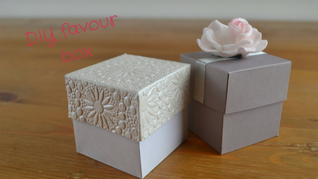 DIY Wedding Favours Boxes
 Easy DIY Favour Box How to create your own wedding favour
