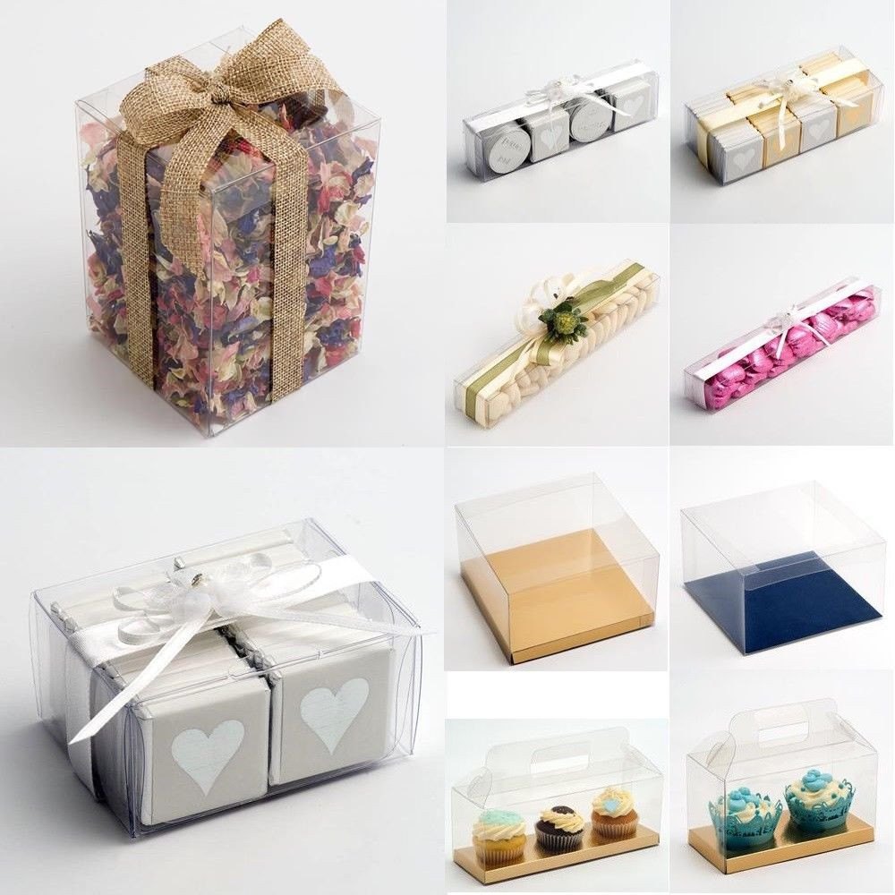 DIY Wedding Favours Boxes
 Rectangular Wedding Favour Gift Boxes DIY Transparent PVC